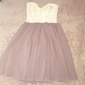 Casual strapless dress